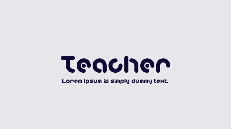 Teacher Font Family