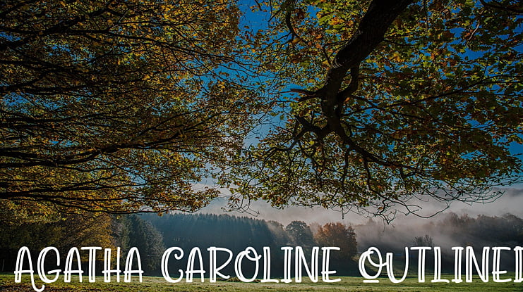 Agatha Caroline Outlined Font Family