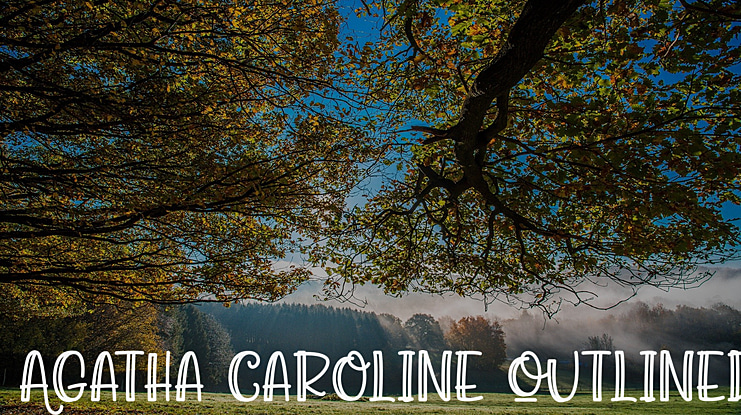 Agatha Caroline Outlined Font Family