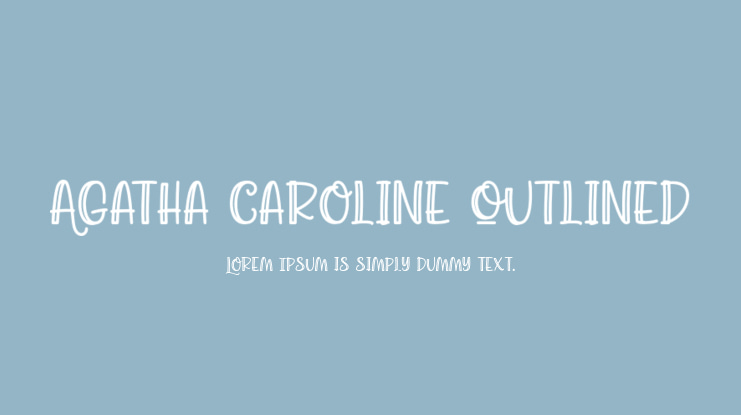 Agatha Caroline Outlined Font Family