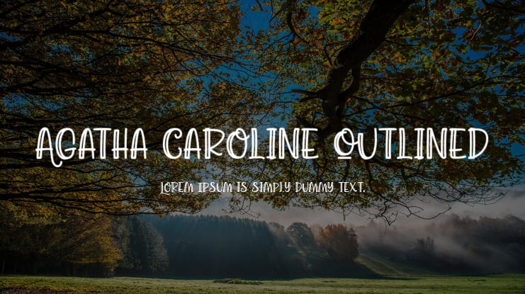 Agatha Caroline Outlined Font Family