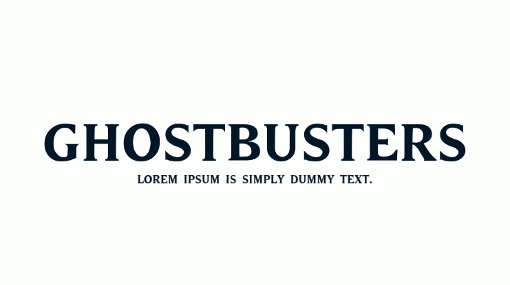 Ghostbusters Font