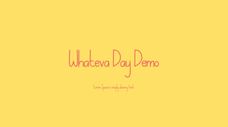 Whateva Day Demo Font