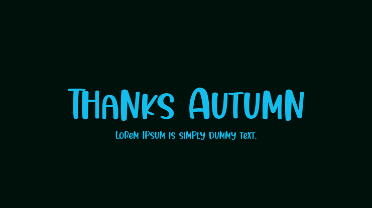 Thanks Autumn Font