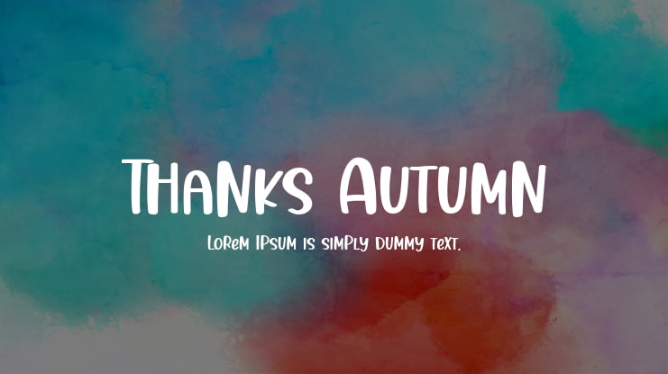 Thanks Autumn Font