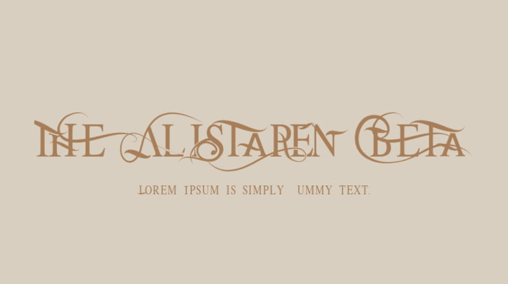 THE ALISTAREN BETA Font