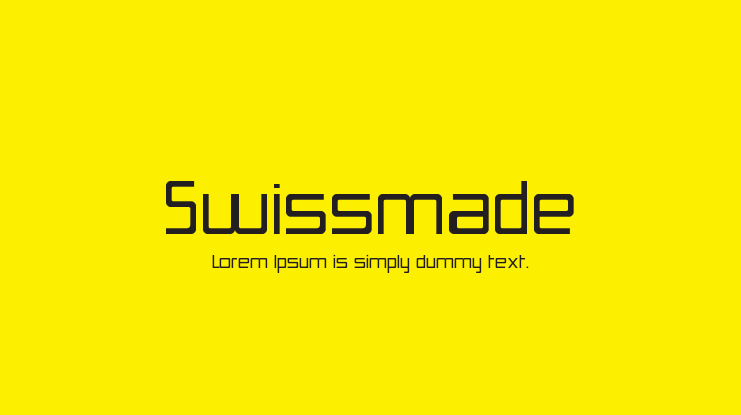 Swissmade Font