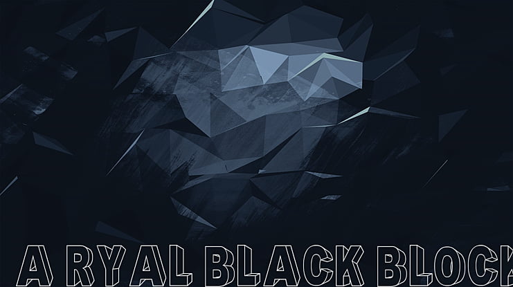 A Ryal Black Block Font