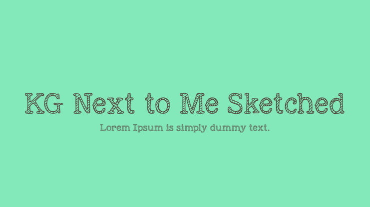 KG Next to Me Sketched Font Family