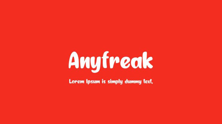 Anyfreak Font