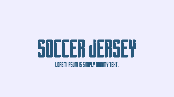 Soccer Jersey Font