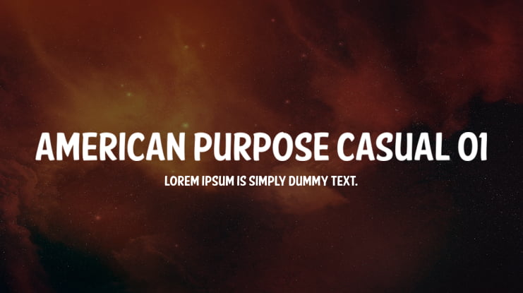 American Purpose Casual 01 Font Family