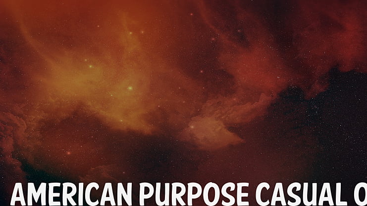 American Purpose Casual 01 Font Family