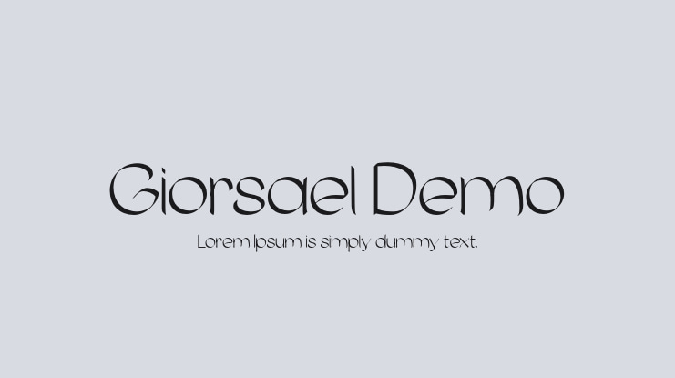 Giorsael Demo Font