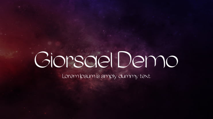 Giorsael Demo Font