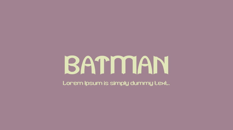 BATMAN Font