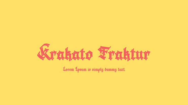 Krakato Fraktur Font