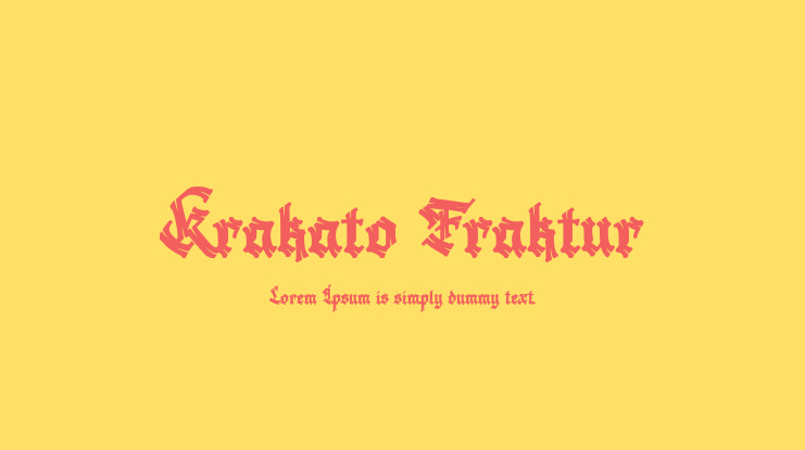 Krakato Fraktur Font