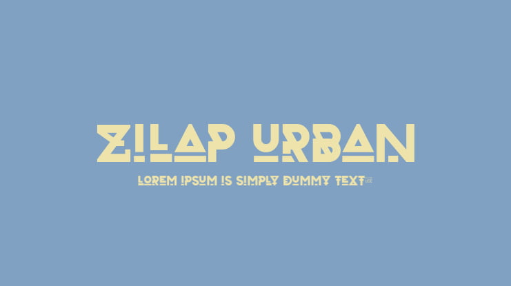 Zilap Urban Font