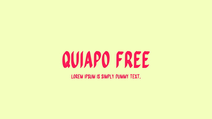 Quiapo Free Font