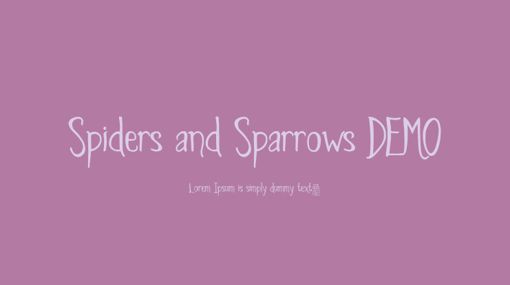 Spiders and Sparrows DEMO Font
