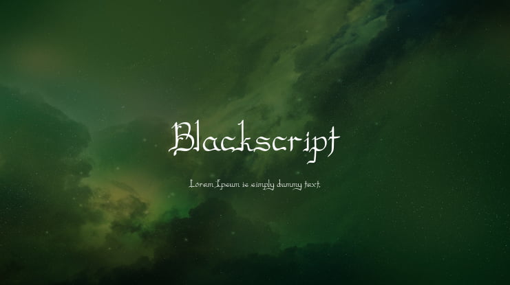 Blackscript Font
