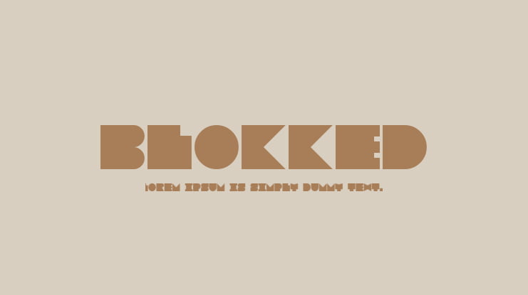 Blokked Font