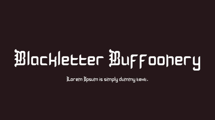 Blackletter Buffoonery Font