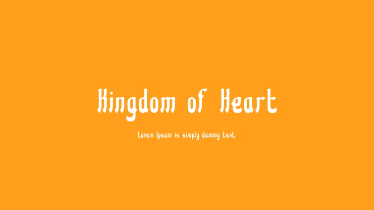 Kingdom of Heart Font