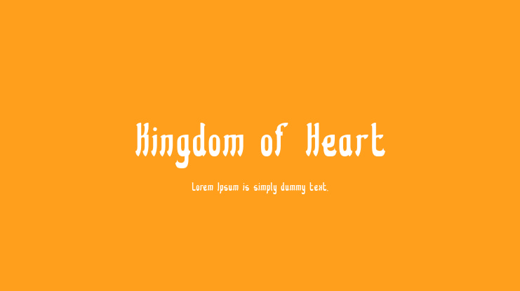 Kingdom of Heart Font