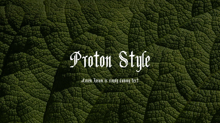 Proton Style Font