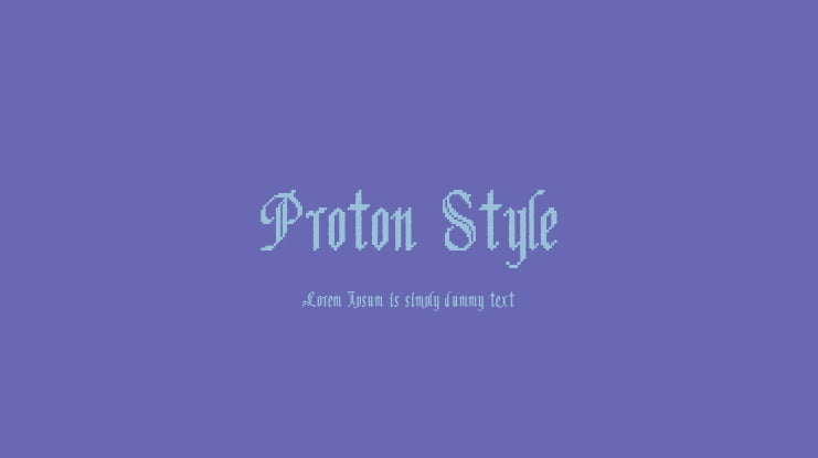 Proton Style Font