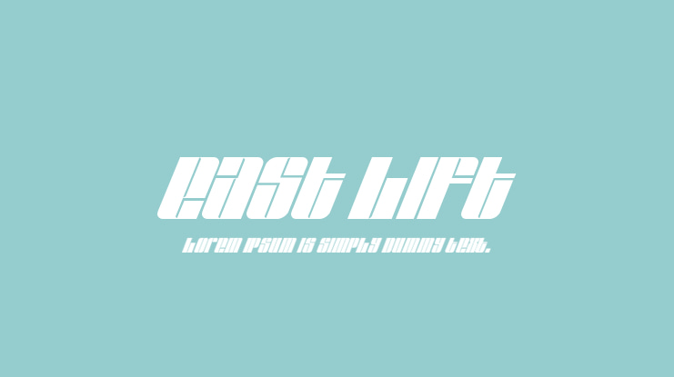 East Lift Font