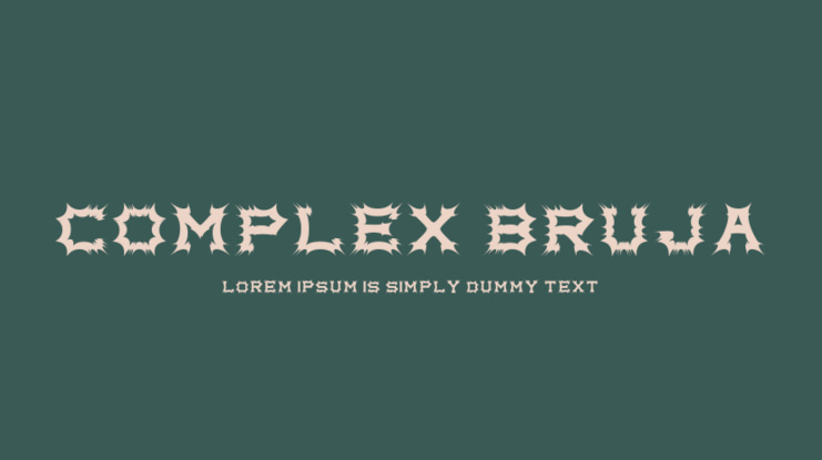 Complex bruja Font