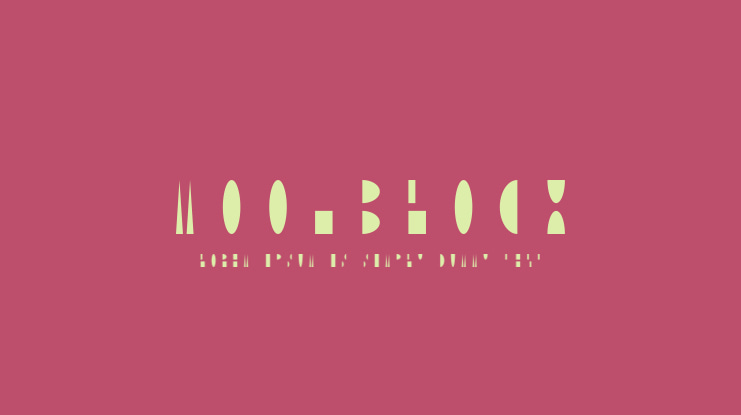 Moonblock Font