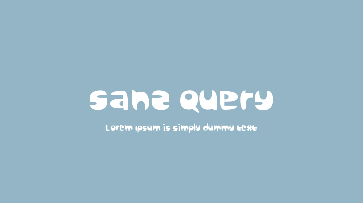 Sanz Query Font