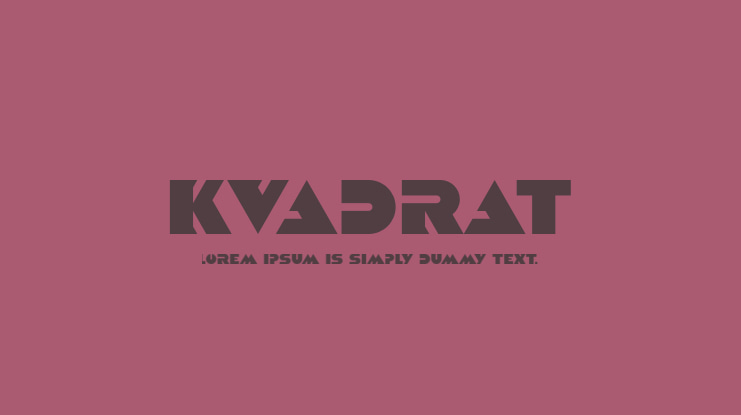 Kvadrat Font