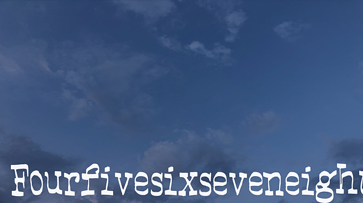 Fourfivesixseveneight Font