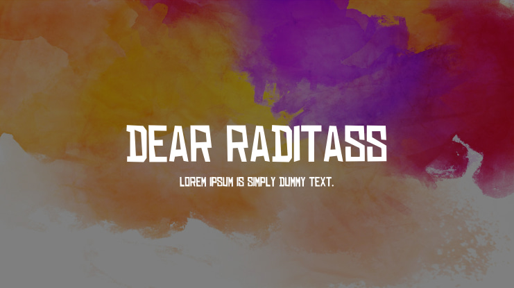 DEAR RADITASS Font