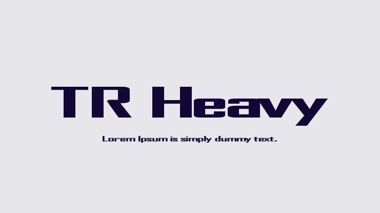 TR Heavy Font