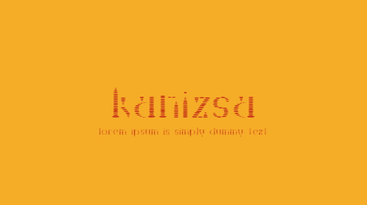 Kanizsa Font