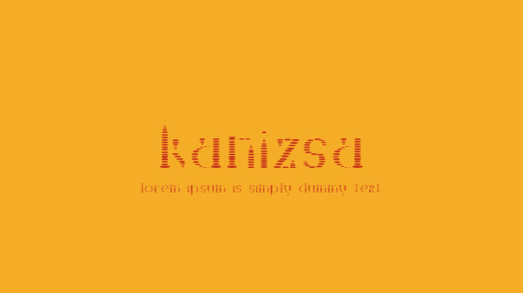Kanizsa Font