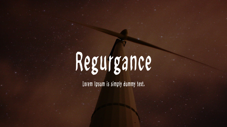 Regurgance Font