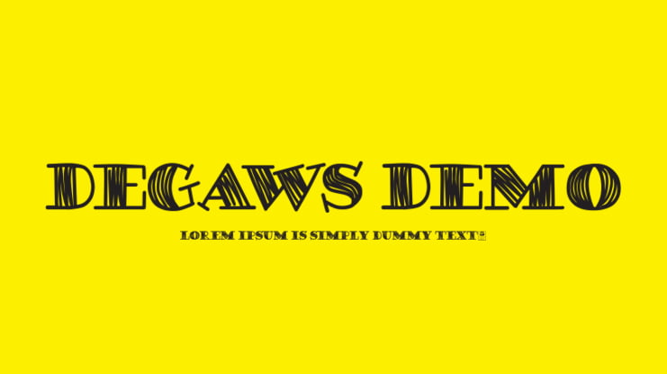 DEGAWS Demo Font