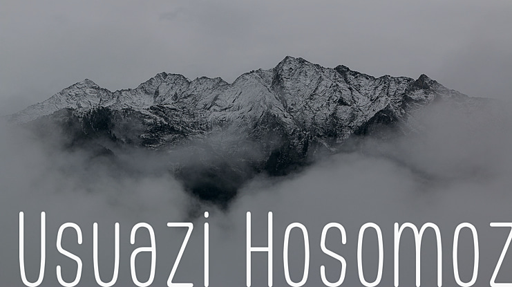 Usuazi Hosomozi Font