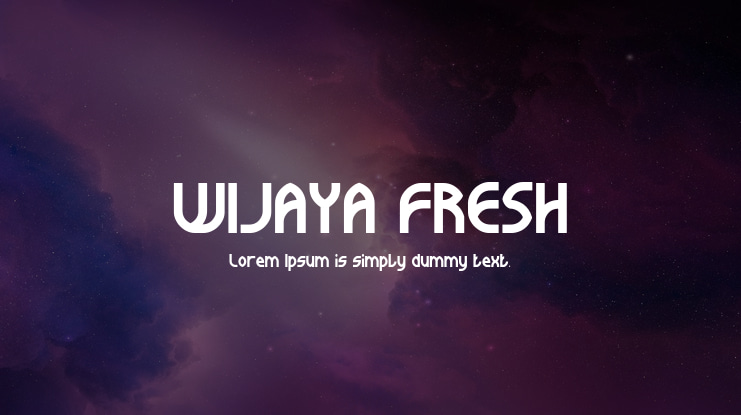 WIJAYA FRESH Font