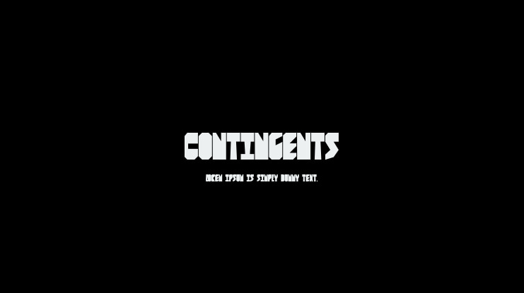 Contingents Font