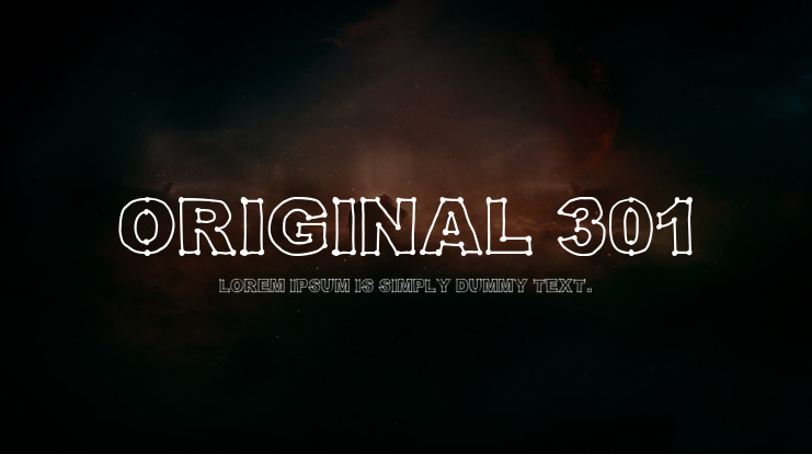 Original 301 Font