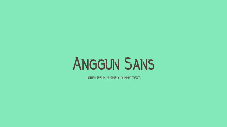 Anggun Sans Font
