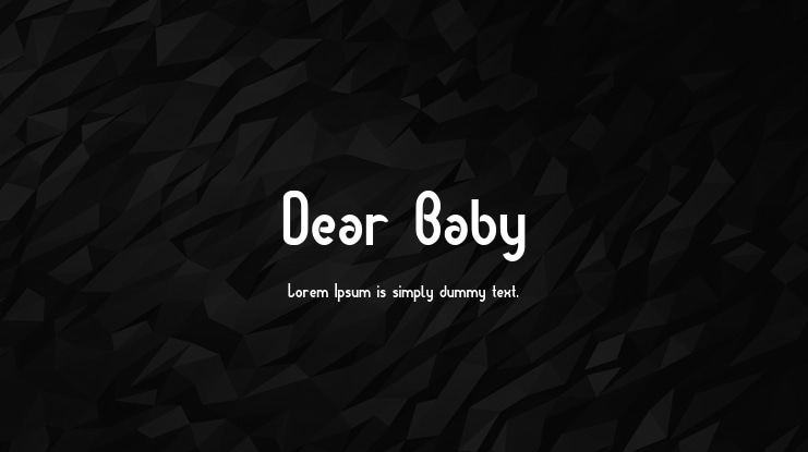 Dear Baby Font